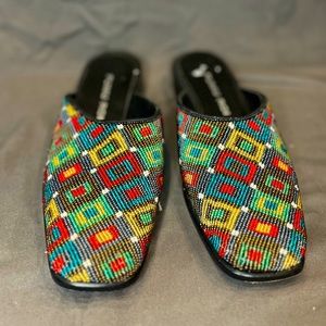 FUMU ROI beaded mule slides size 7.5
